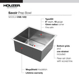 Houzer Savior 14" Undermount Plastic Kitchen Sink, CNB-1200