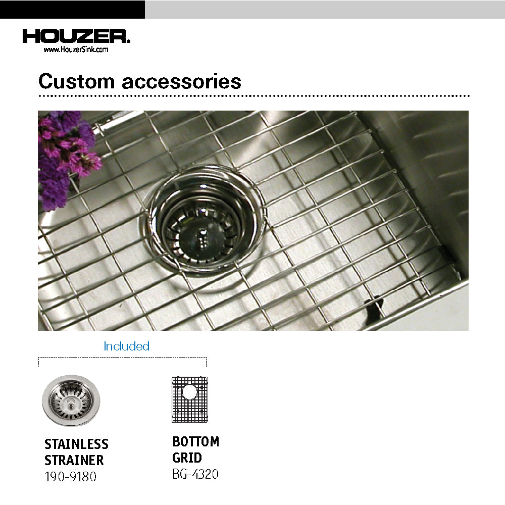 Houzer Savior 14" Undermount Plastic Kitchen Sink, CNB-1200
