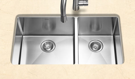 Houzer Savior 18" Undermount Plastic Kitchen Sink, 60/40 Double Bowl, CND-3360