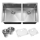 Houzer Savior 18" Undermount Plastic Kitchen Sink, 60/40 Double Bowl, CND-3360