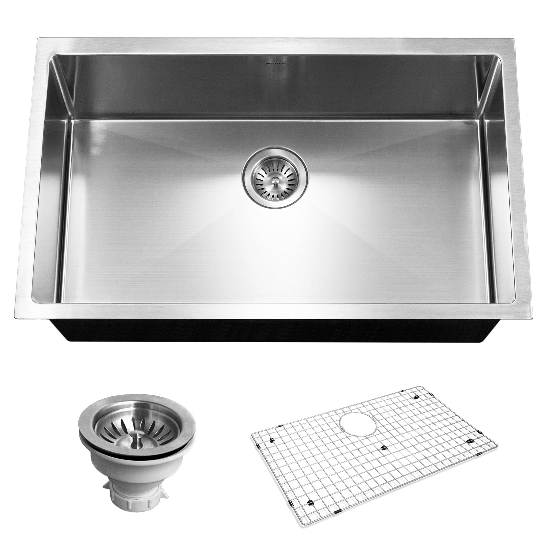 Houzer Savior 18" Undermount Stainless Steel Kitchen Sink, 18 Gauge, CNG-3200