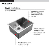 Houzer Savior 18" Undermount Plastic Kitchen Sink, CNS-2300