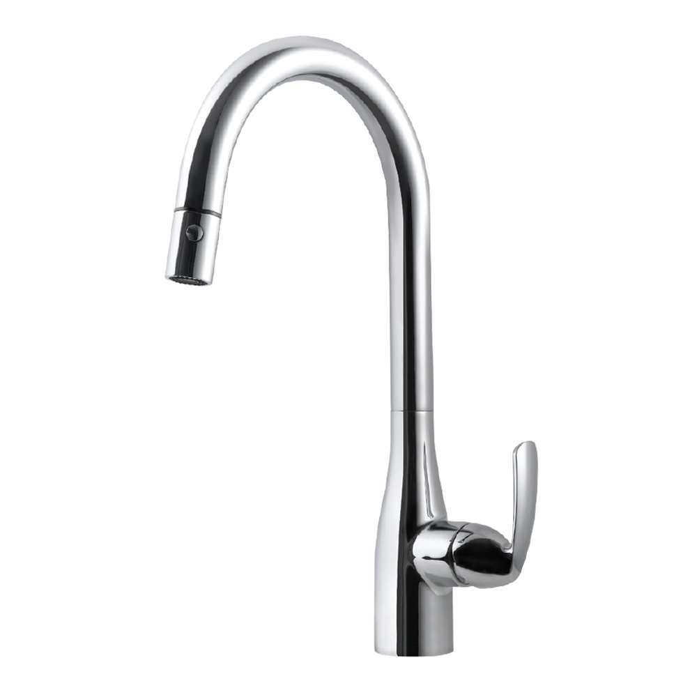 Houzer Cora Pull Down Kitchen Faucet with CeraDox Technology Polished Chrome, CORPD-569-PC