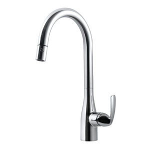 Alternate Image for Houzer Cora Pull Down Kitchen Faucet with CeraDox Technology Polished Chrome, CORPD-569-PC