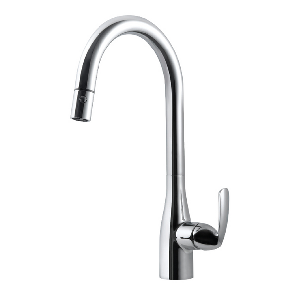 Houzer Cora Pull Down Kitchen Faucet with CeraDox Technology Polished Chrome, CORPD-569-PC