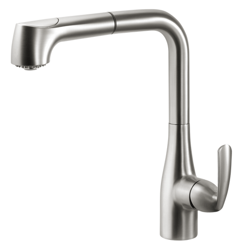Houzer Cora Pull Out Kitchen Faucet Brushed Nickel, CORPO-554-BN