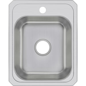Alternate Image for Elkay Celebrity 17" Stainless Steel Kitchen Sink, 20 Gauge, Brushed Satin, 1 Faucet Hole, CR17211