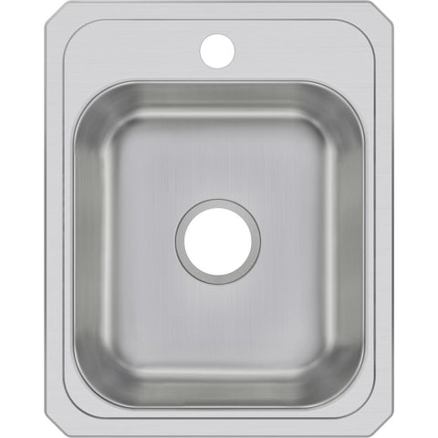 Elkay Celebrity 17" Stainless Steel Kitchen Sink, Brushed Satin, CR17211