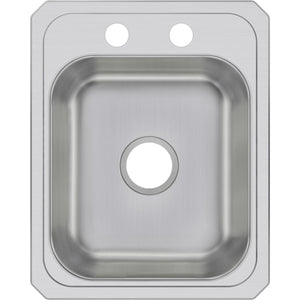 Alternate Image for Elkay Celebrity 17" Stainless Steel Kitchen Sink, 20 Gauge, Brushed Satin, 2 Faucet Hole, CR17212