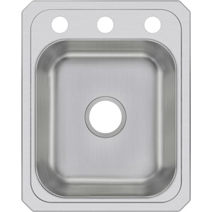 Alternate Image for Elkay Celebrity 17" Stainless Steel Kitchen Sink, 20 Gauge, Brushed Satin, 3 Faucet Hole, CR17213