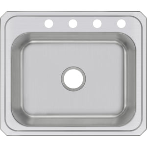 Alternate Image for Elkay Celebrity 25" Stainless Steel Kitchen Sink, 20 Gauge, Brushed Satin, 4 Faucet Hole, CR25214