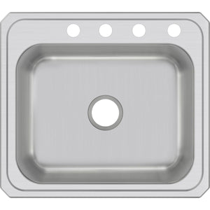 Alternate Image for Elkay Celebrity 25" Stainless Steel Kitchen Sink, 20 Gauge, Brushed Satin, 4 Faucet Hole, CR25224