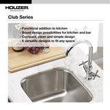 Houzer 9" Stainless Steel Undermount Bar Sink, CS-1105 - The Sink Boutique