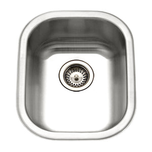 Alternate Image for Houzer 14" Stainless Steel Undermount Bar/Prep Sink, Medium, CS-1407-1
