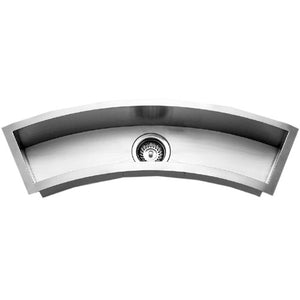 Alternate Image for Houzer 33" Stainless Steel Undermount Bar/Prep Sink, Curved, CTC-3312