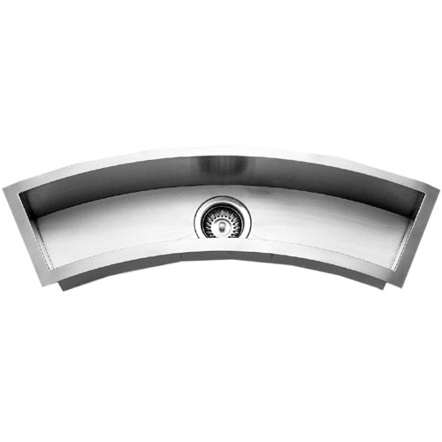 Houzer 33" Stainless Steel Undermount Bar/Prep Sink, Curved, CTC-3312