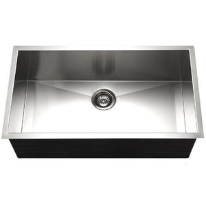 Alternate Image for Houzer 32" Stainless Steel Undermount Single Bowl Kitchen Sink, 18 Gauge, CTG-3200