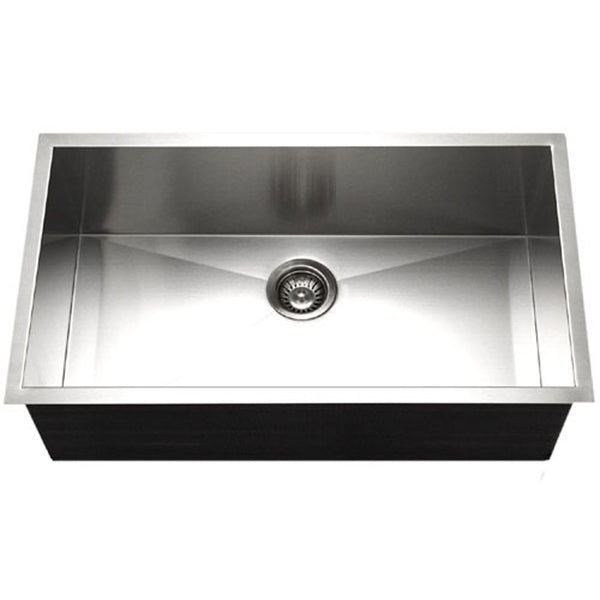 Houzer 32" Stainless Steel Undermount Single Bowl Kitchen Sink, CTG-3200