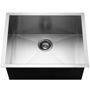 Alternate Image for Houzer 23" Stainless Steel Undermount Zero Radius Single Bowl Kitchen Sink, 18 Gauge, CTS-2300