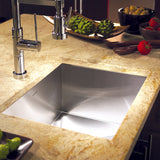 Houzer 23" Stainless Steel Undermount Zero Radius Single Bowl Kitchen Sink, CTS-2300 - The Sink Boutique