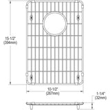 Elkay CTXBG1015 Crosstown Stainless Steel 10-1/2"x 15-1/2" x 1-1/4" Bottom Grid - The Sink Boutique