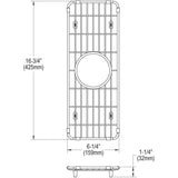 Elkay CTXBG617 Crosstown Stainless Steel 6-1/4" x 16-3/4" x 1-1/4" Bottom Grid - The Sink Boutique