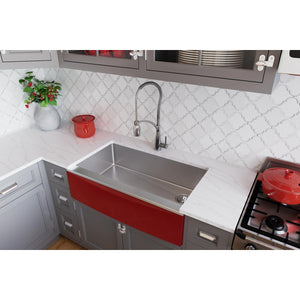 Alternate Image for Elkay CTXASC Crosstown Stainless Interchangeable Apron, Scarlet