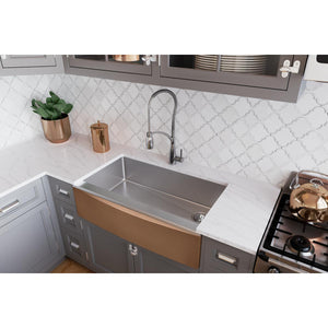 Alternate Image for Elkay CTXASN Crosstown Stainless Interchangeable Apron, Sunset