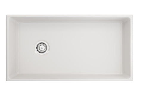 Crestwood 36" Fireclay Farmhouse Sink, White, CW-MOD-36-WHITE - The Sink Boutique