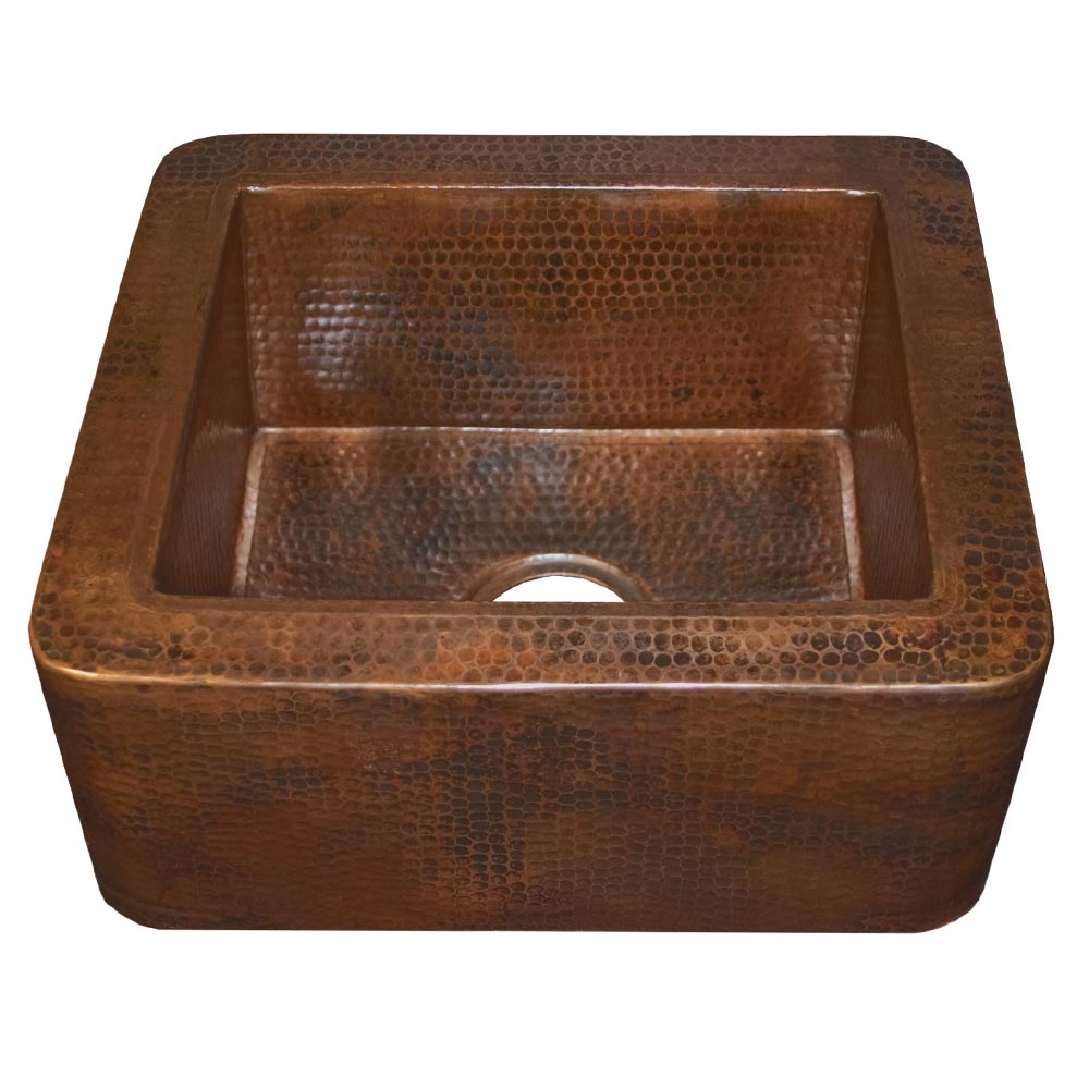 Native Trails Cabana 18" Copper Farmhouse Sink, Antique Copper, CPS213