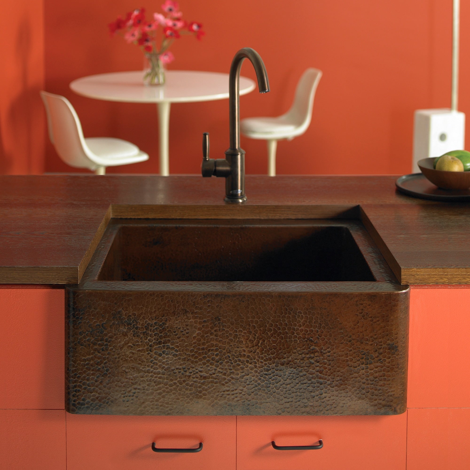 Native Trails Cabana 18" Copper Farmhouse Sink, Antique Copper, CPS213