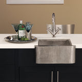 Native Trails Cabana 18" Nickel Farmhouse Sink, Brushed Nickel, CPS513