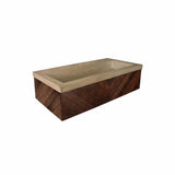 Native Trails 36" Cabernet Floating Vanity with NativeStone Trough in Earth, VNW194-NSL3619-E