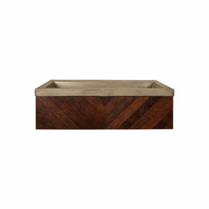 Alternate Image for Native Trails 36" Cabernet Floating Vanity with NativeStone Trough in Earth, VNW194-NSL3619-E