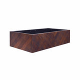 Native Trails 36" Cabernet Floating Vanity with NativeStone Trough in Pearl, VNW194-NSL3619-P