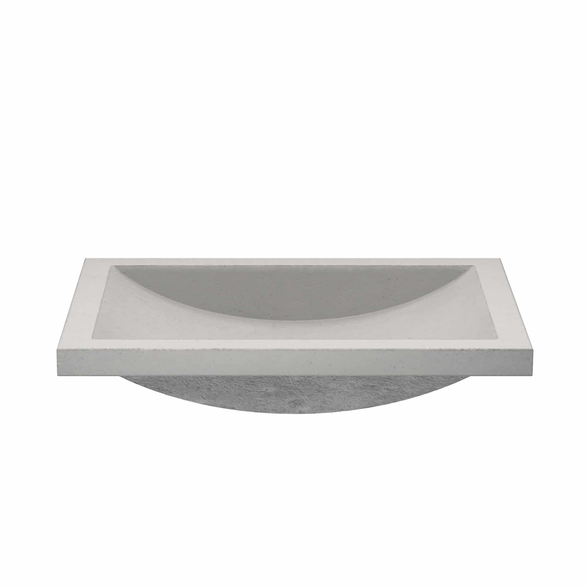 Native Trails Cabrillo 21" Rectangle NativeStone Concrete Bathroom Sink, Ash, NSL2014-A