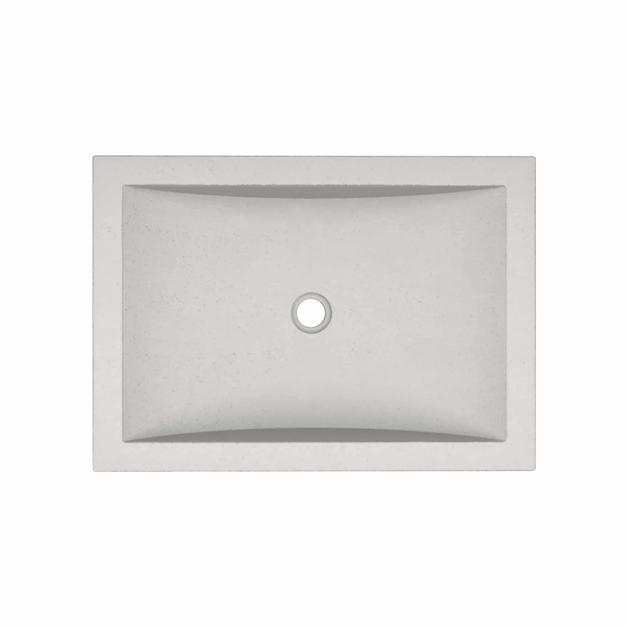 Native Trails Cabrillo 21" Rectangle NativeStone Concrete Bathroom Sink, Ash, NSL2014-A