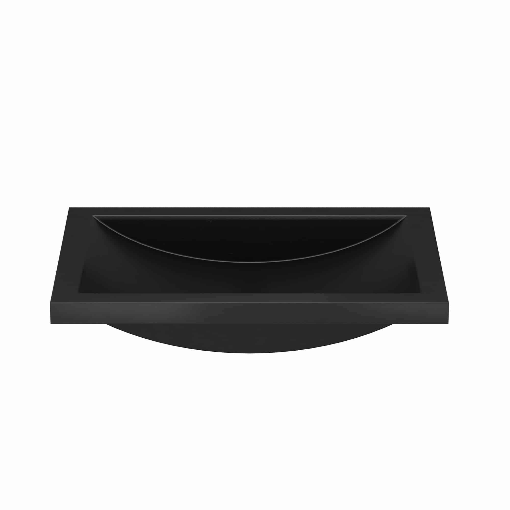 Native Trails Cabrillo 20.75" x 14.75" Rectangle Undermount NativeStone Concrete ADA Bathroom Sink, Charcoal, NSL2014-C
