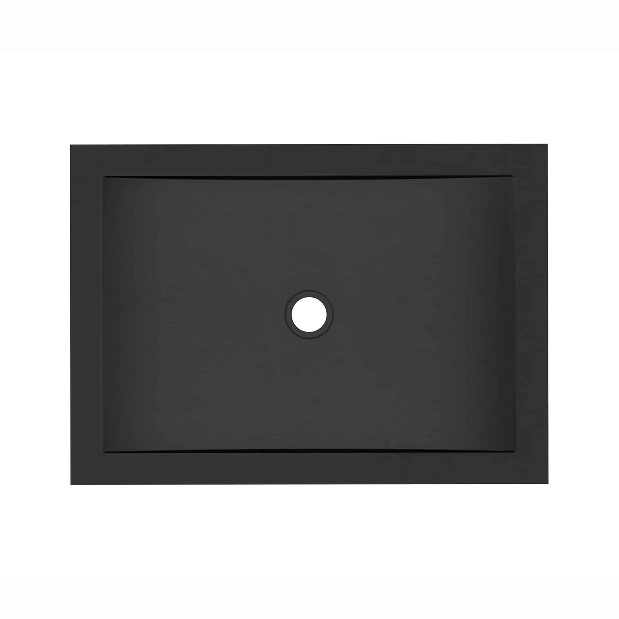 Native Trails Cabrillo 20.75" x 14.75" Rectangle Undermount NativeStone Concrete ADA Bathroom Sink, Charcoal, NSL2014-C