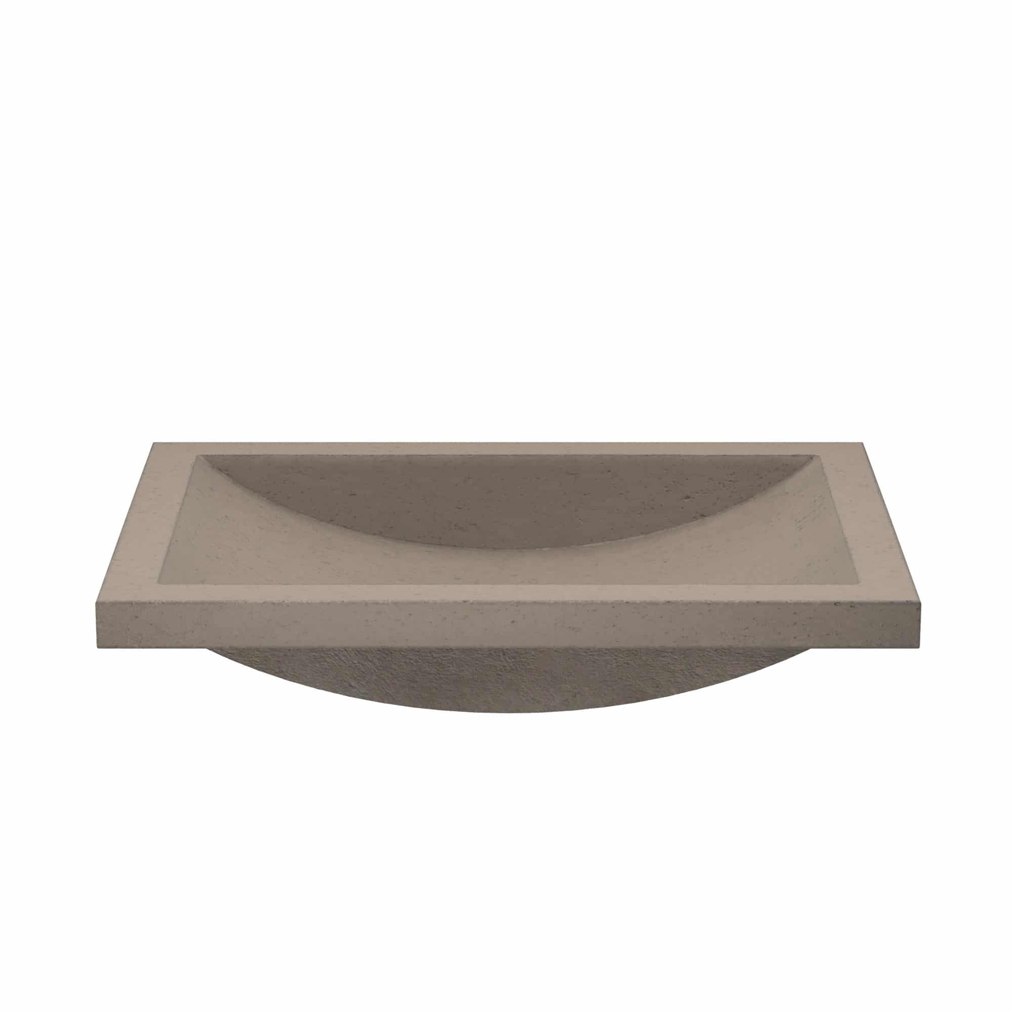 Native Trails Cabrillo 21" Rectangle NativeStone Concrete Bathroom Sink, Earth, NSL2014-E