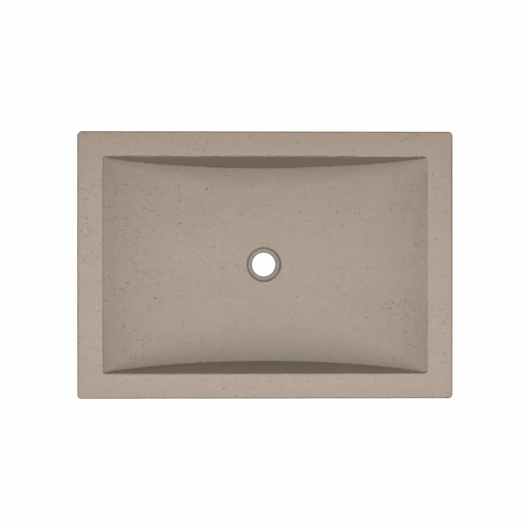 Native Trails Cabrillo 21" Rectangle NativeStone Concrete Bathroom Sink, Earth, NSL2014-E