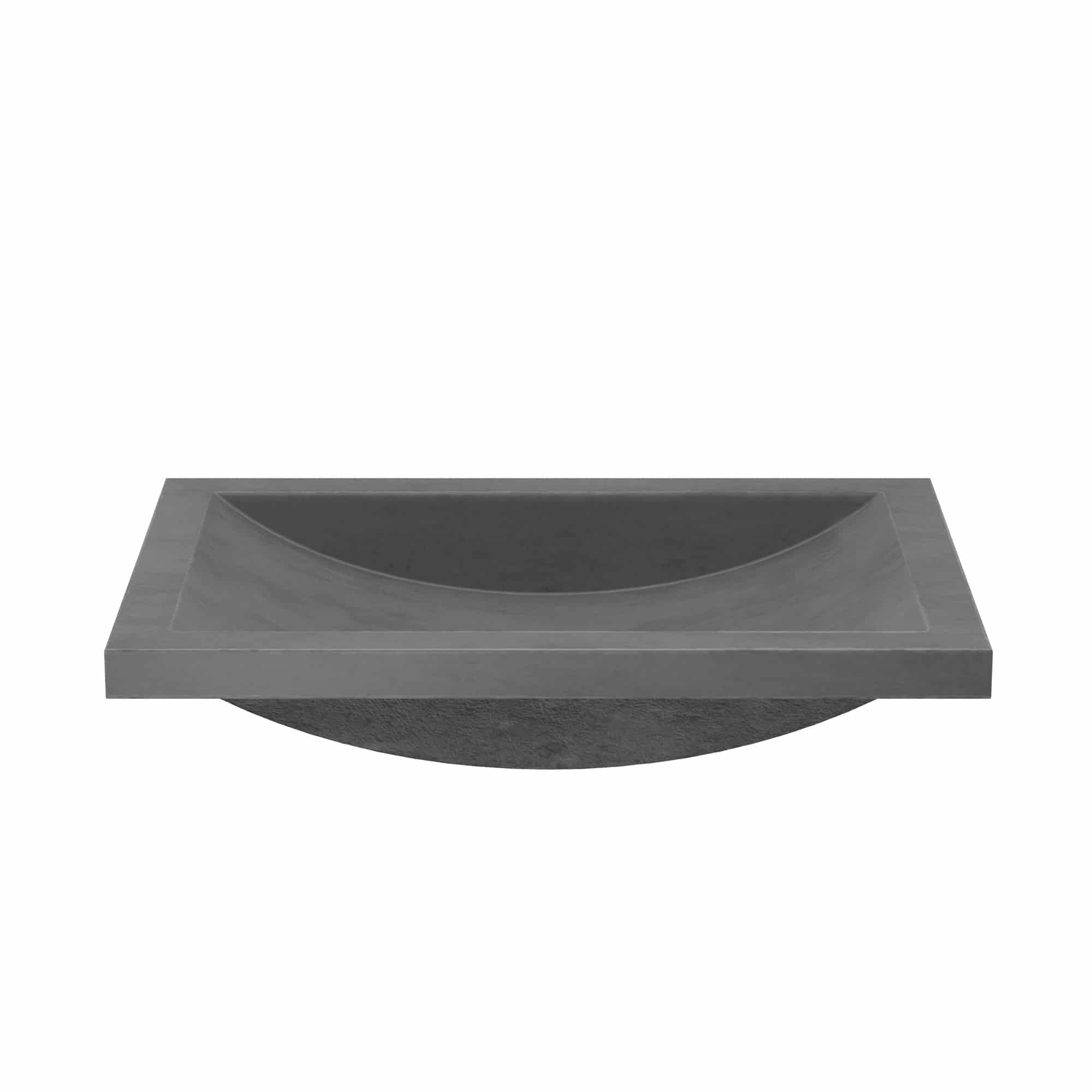 Native Trails Cabrillo 21" Rectangle NativeStone Concrete Bathroom Sink, Slate, NSL2014-S