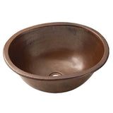 Native Trails Cameo 17" Oval Copper Bathroom Sink, Antique Copper, CPS248