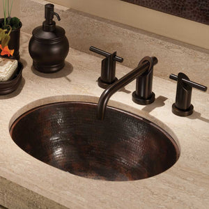 Alternate Image for Native Trails Cameo 17" Oval Copper Bathroom Sink, Antique Copper, CPS248