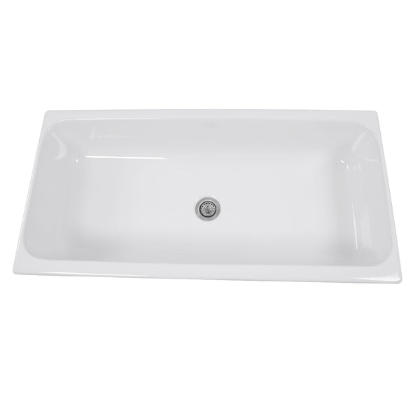 Nantucket Sinks Brant Point 36" Fireclay Bathroom Sink, White, Canal35-90 - The Sink Boutique