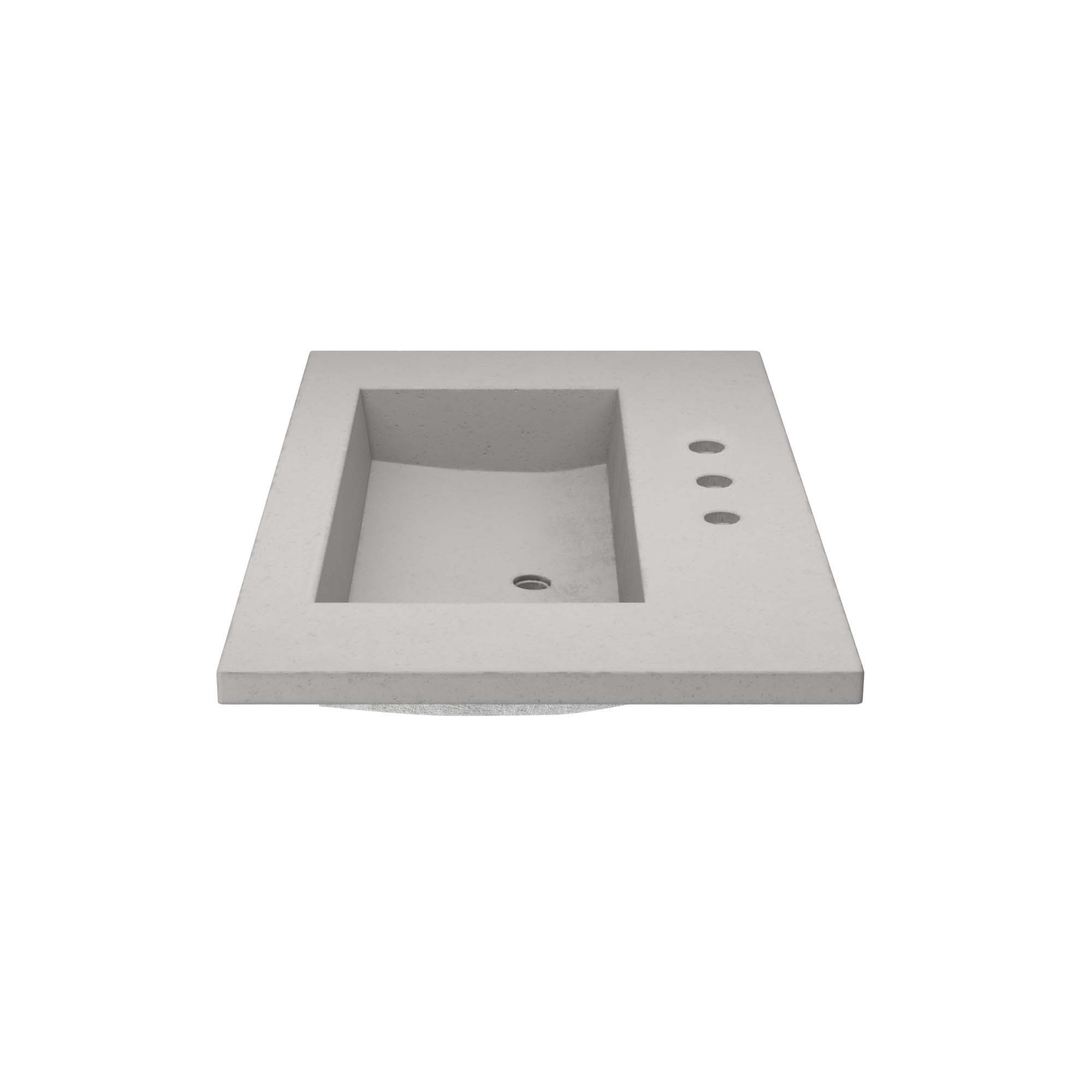 Native Trails 36" Capistrano ADA Vanity Top with Integral Trough Sink in Ash, 8" Widespread Faucet Cutout, NSVT36-A