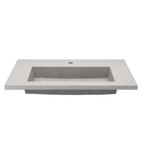 Native Trails 36" Capistrano ADA Vanity Top with Integral Trough Sink in Ash, Single Faucet Cutout, NSVT36-A1