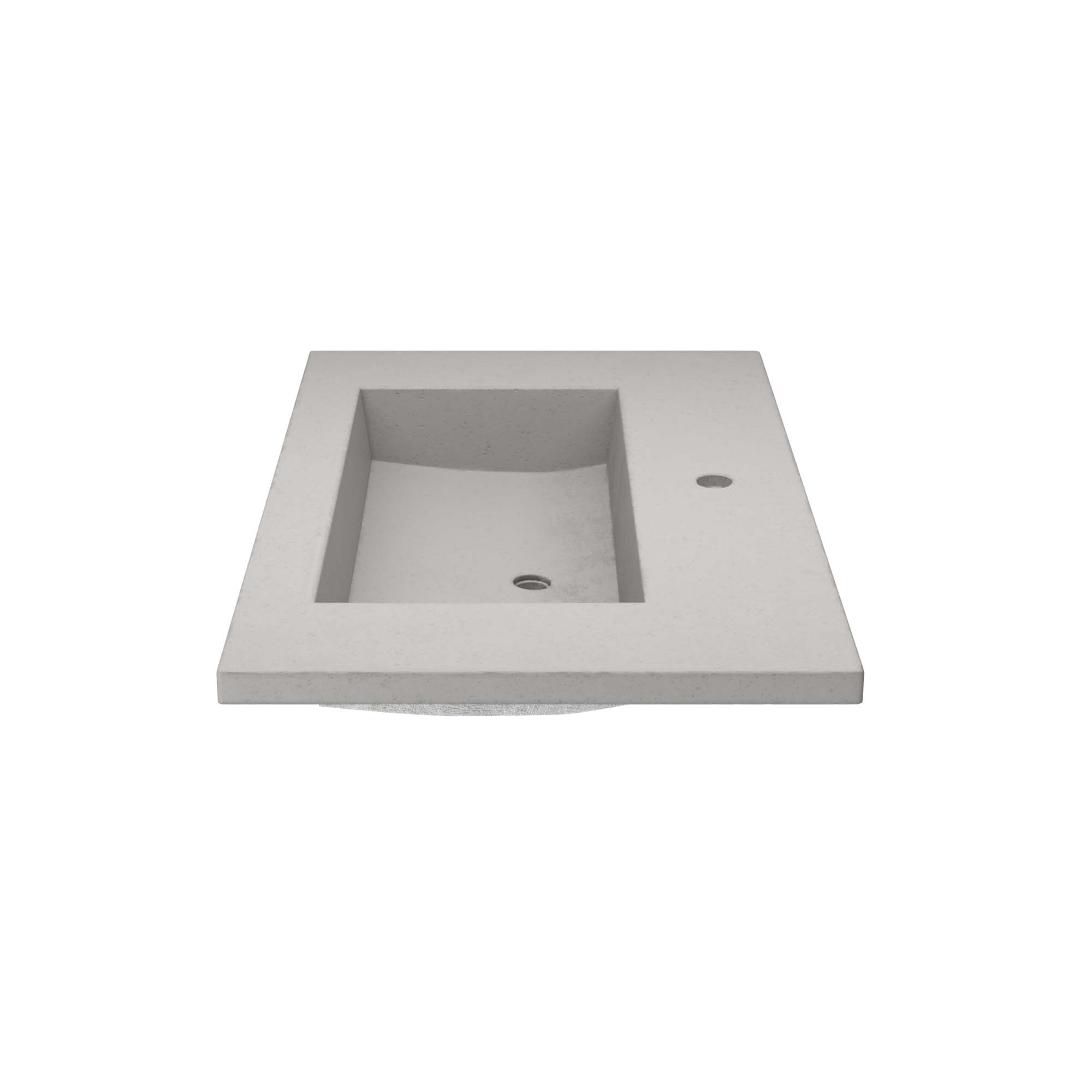 Native Trails 36" Capistrano ADA Vanity Top with Integral Trough Sink in Ash, Single Faucet Cutout, NSVT36-A1