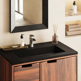 Native Trails 36" Capistrano ADA Vanity Top with Integral Trough Sink in Charcoal, Single Faucet Cutout, NSVT36-C1