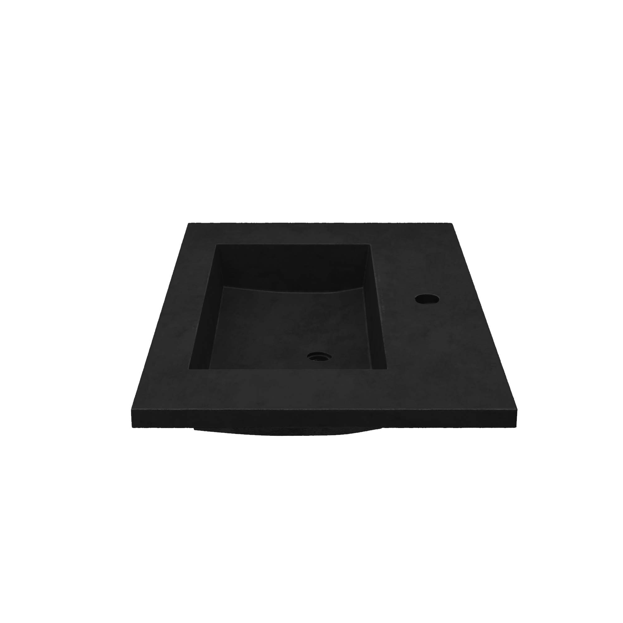 Native Trails 36" Capistrano ADA Vanity Top with Integral Trough Sink in Charcoal, Single Faucet Cutout, NSVT36-C1